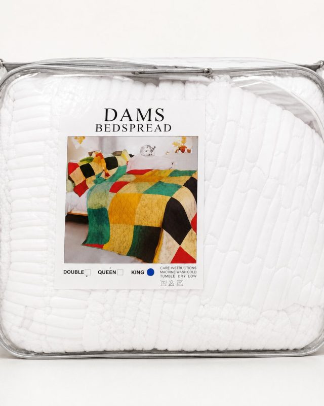 5 Piece Bedspread Set - White
