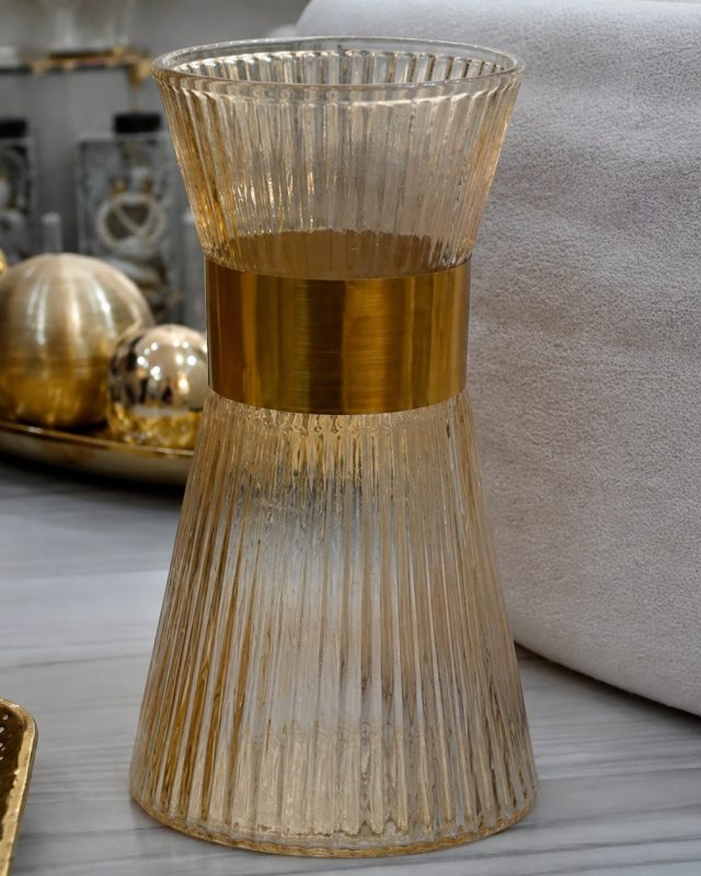 Gold Decorative Glass Jar