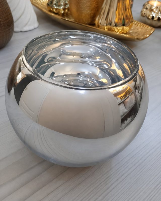 Silver Bowl Vase